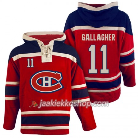 Miehille NHL Montreal Canadiens Brendan Gallagher 11 Punainen Sawyer Hooded Sweatshirt